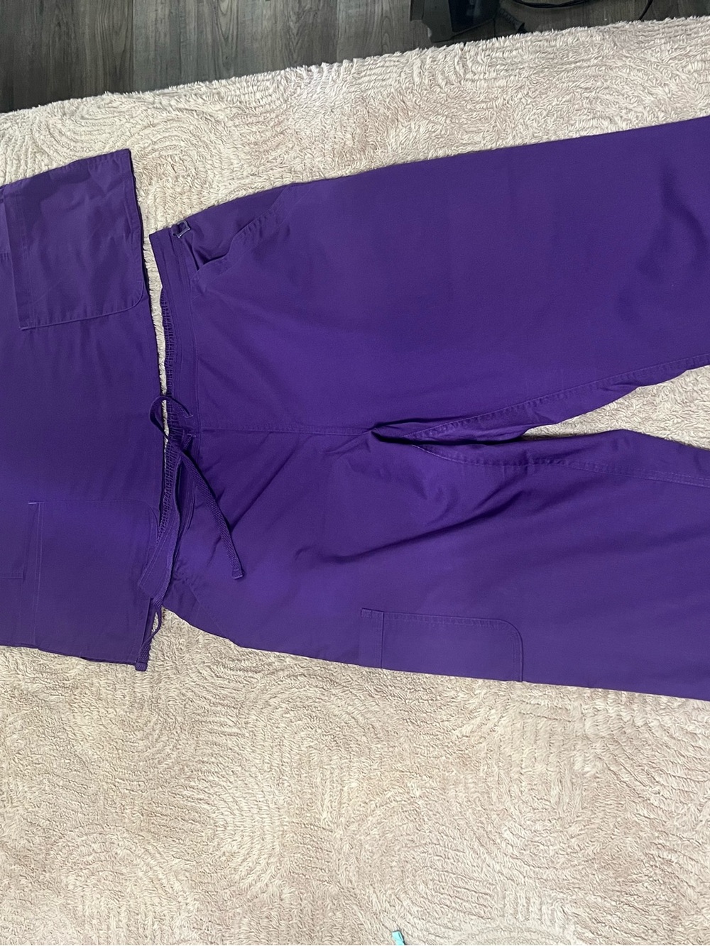 Women's Purple Drawstring Scrub Pants